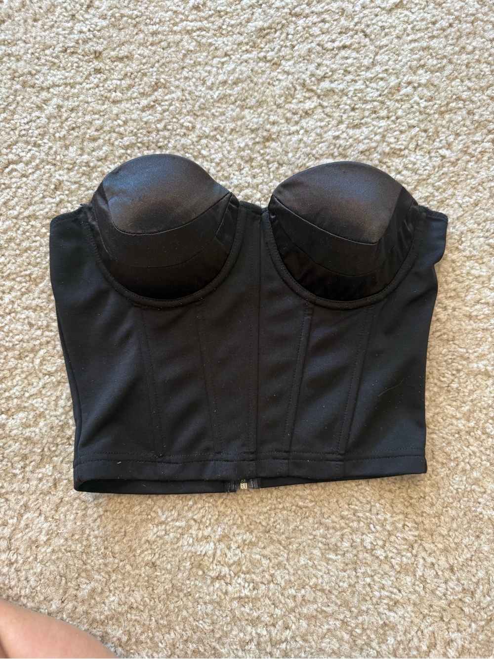 Windsor Black Strapless Bustier Top